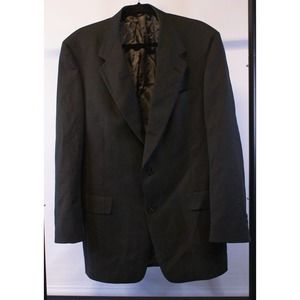 Hart Schaffner Marx Blazer Men 40L Black Long Sleeve Single Breasted Notch Lapel